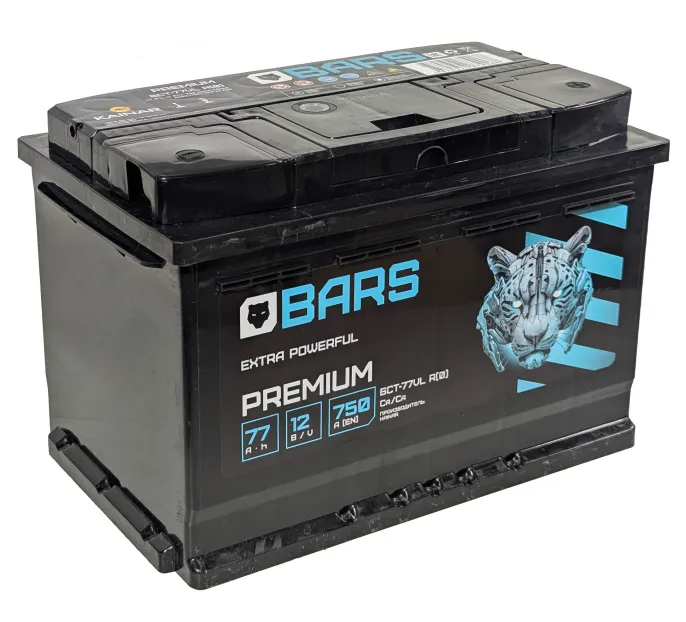Аккумулятор BARS Premium 77 R (750A, 278*175*190)