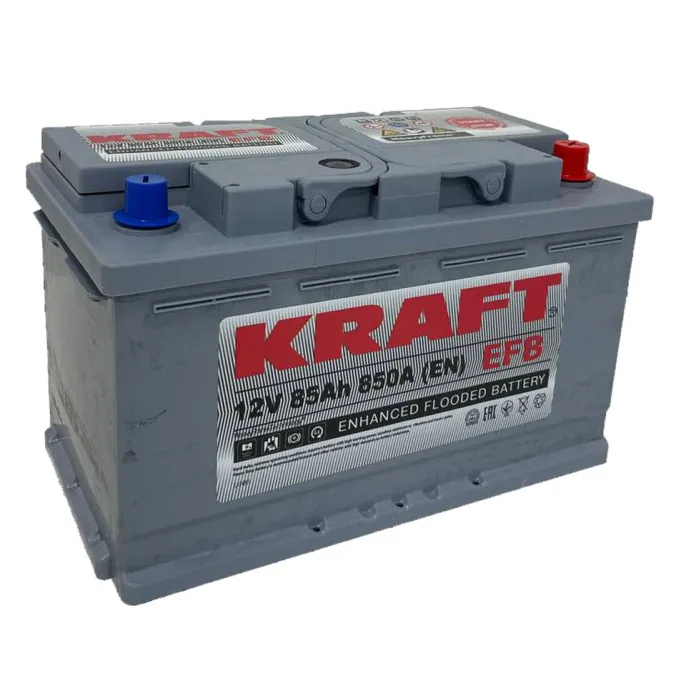 Аккумулятор KRAFT EFB 85 R (850A, 312*175*190).