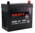 Аккумулятор KRAFT AGM Asia 45 JR (450A, 236*128*220)