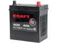 Аккумулятор KRAFT AGM Asia 40 JR (330A, 200*135*220)