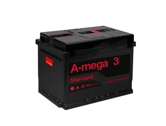 Аккумулятор A-mega Standard 62 L (560A, 242*175*190)