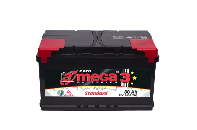 Аккумулятор A-mega Standard 80 R (760A, 315*175*175) new