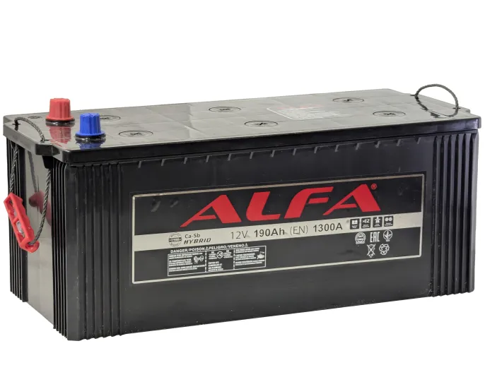 Аккумулятор ALFA 190 (3) евро +/- (1300A, 480*223*223)