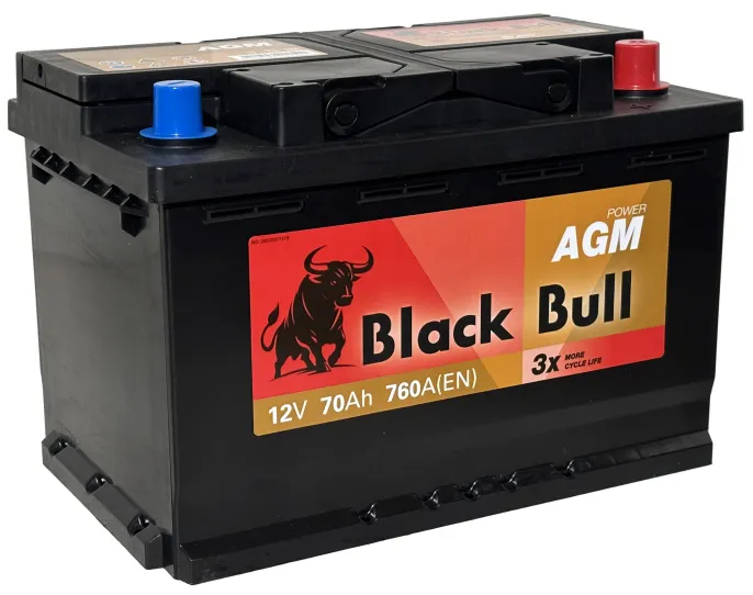 Аккумулятор BLACK BULL (Camel Group) AGM 70 R (760A, 278*175*190)