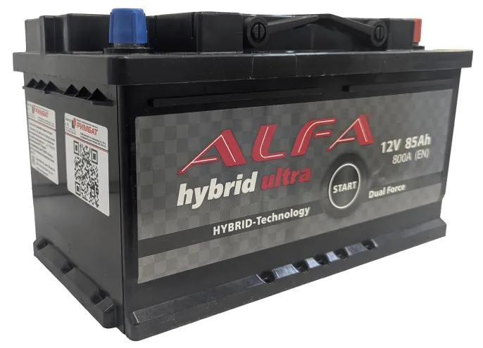Аккумулятор ALFA Hybrid 85 R низк. (800A, 315*175*175)