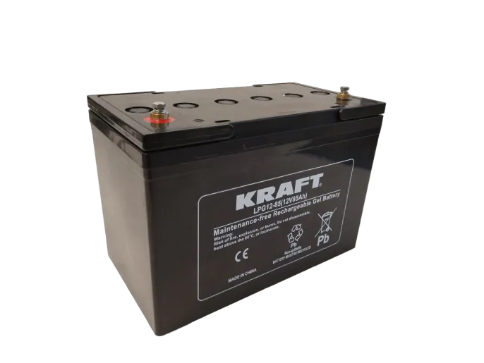 Аккумулятор KRAFT 12V-85Ah(C20) L (тяговая) (306*168*208) GEL