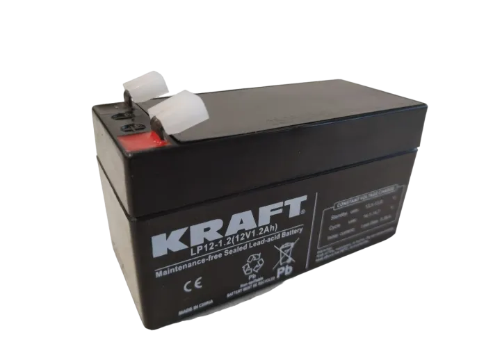 Аккумулятор KRAFT 12V-1.2Ah F1 (97*43*52)