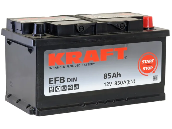 Аккумулятор KRAFT EFB 85 R низк. (850A, 315*175*175)