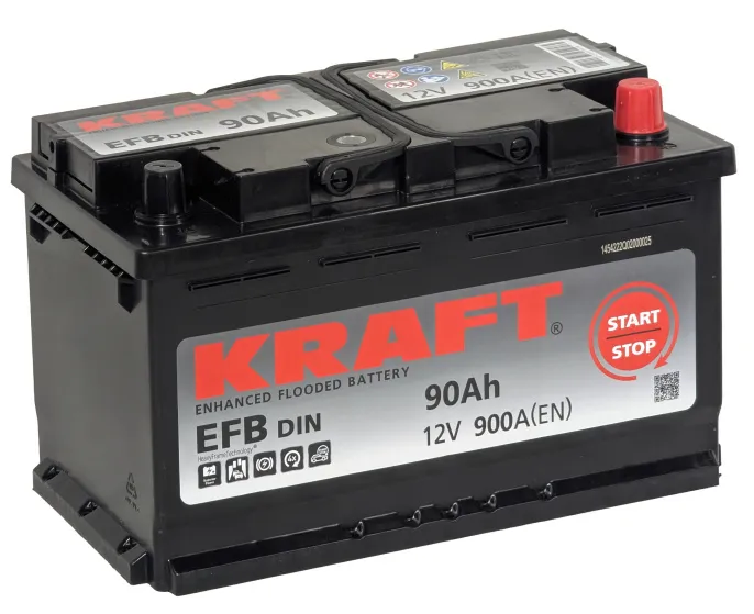 Аккумулятор KRAFT EFB 90 R (900A, 315*175*190)