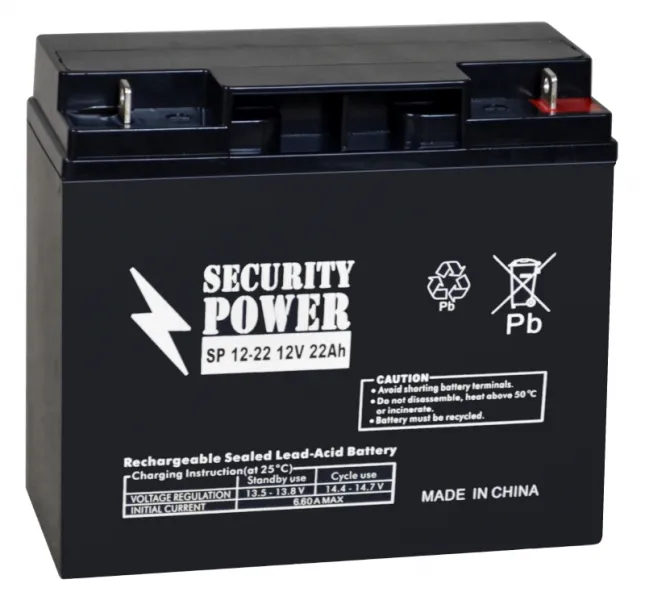 Аккумулятор Security Power 12V-22Ah (181*77*167)