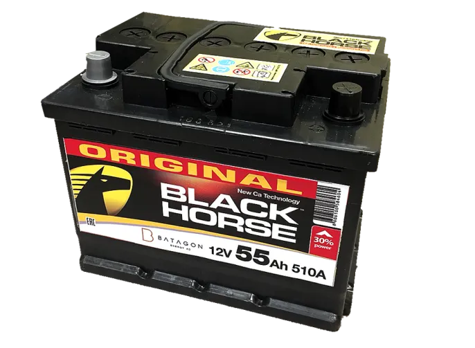 Аккумулятор Black Horse 55 R (500A, 242*175*190)