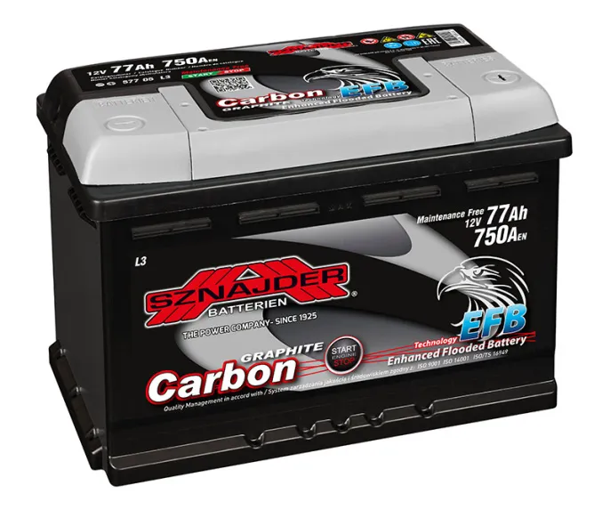 Аккумулятор Sznajder Carbon EFB 77 R (750А 278*175*190)