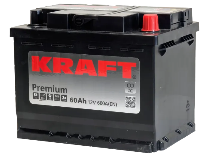 Аккумулятор KRAFT Premium 60 R (600A, 242*175*190)