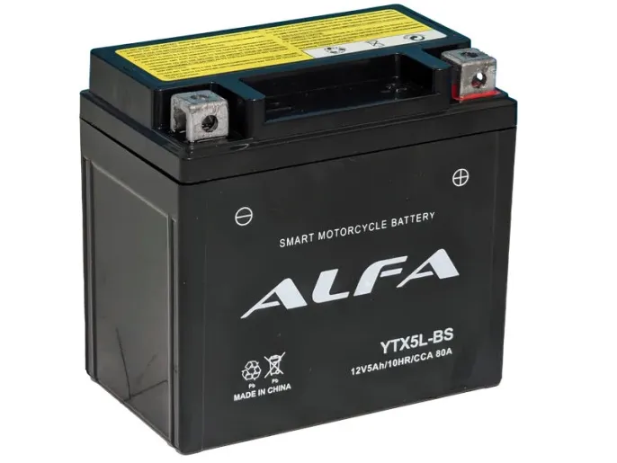 Аккумулятор ALFA YTX5L-BS 5Ah (80A 113*70*107)