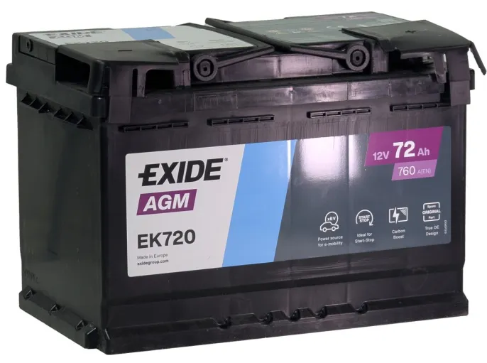 Аккумулятор Exide AGM 72 R (760A, 278*175*190)