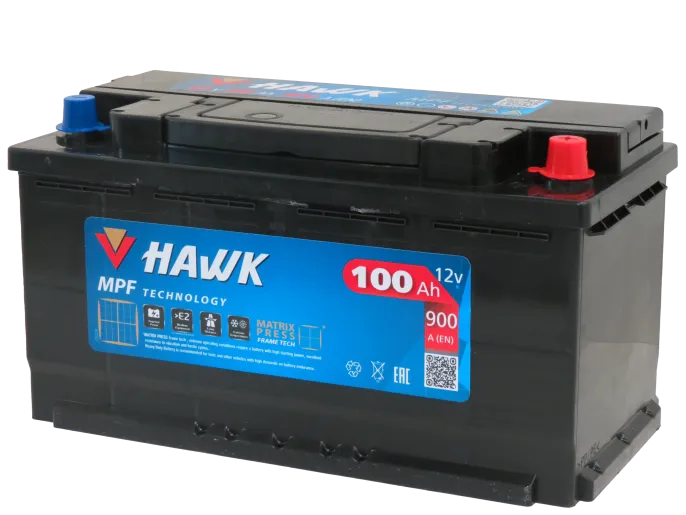 Аккумулятор HAWK 100 R (900A, 353*175*190).