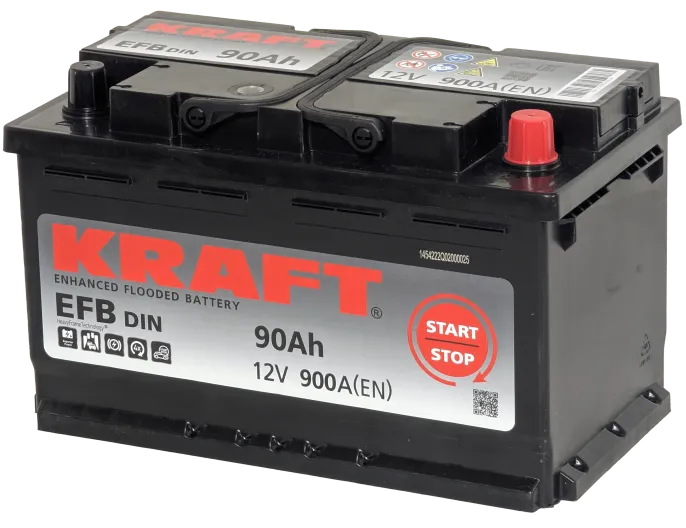 Аккумулятор KRAFT EFB 90 R (900A, 315*175*190)