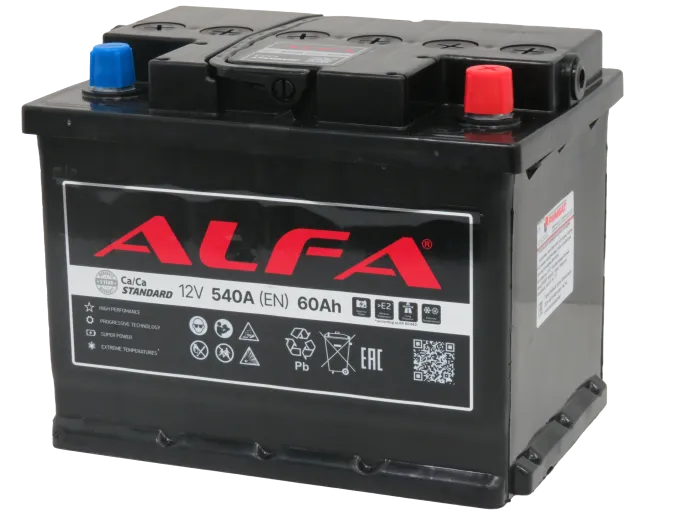 Аккумулятор ALFA STANDARD 60 R (540A, 242*175*190)
