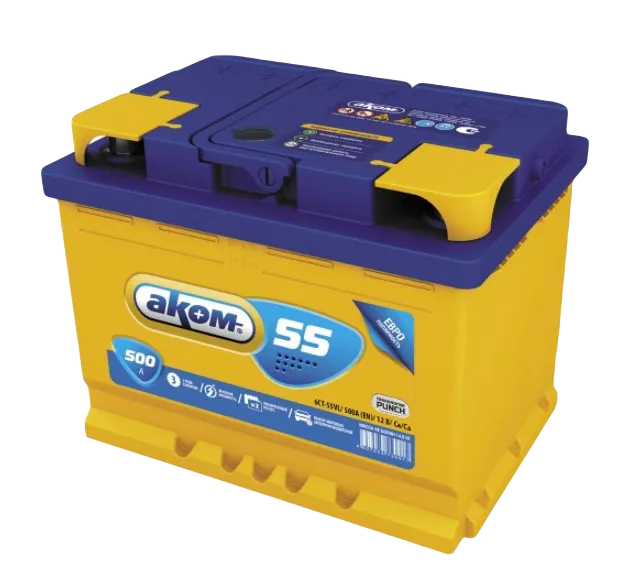 Аккумулятор AKOM 55 R (460A, 242*175*190)